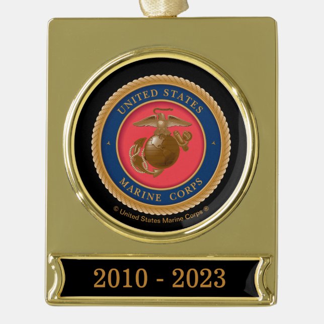 Siegel des Meereskorps Banner-Ornament Gold (Vorderseite)