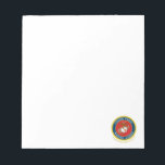 Siegel des Meereskorps - flach Notizblock<br><div class="desc">Dieses Design präsentiert das Siegel des Marinekorps in einem kühlen und detaillierten Stil. Dieses Emblem repräsentiert die Ehre, Stärke und Tradition des Marine Corps der Vereinten Staaten und ist eine zeitlose Hommage an ihr Erbe und ihre Hingabe.</div>