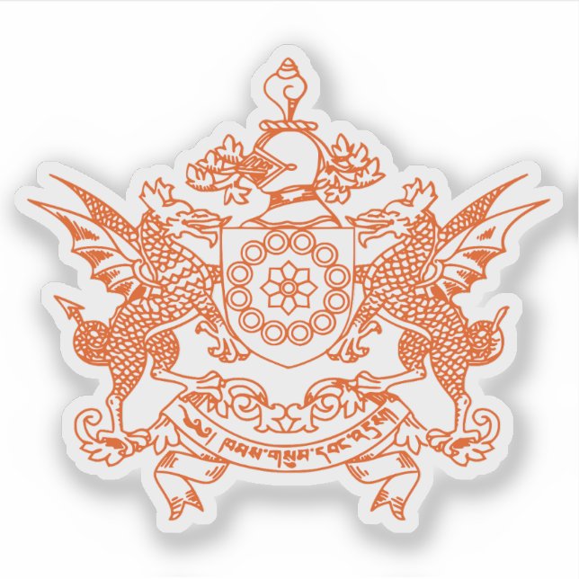 Siegel des Sikkim-Staat, Indien Aufkleber (Vorderseite)
