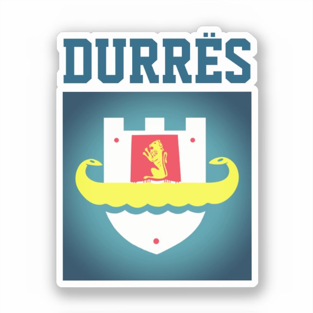 Siegel Durrës, Albanien Aufkleber (Vorderseite)