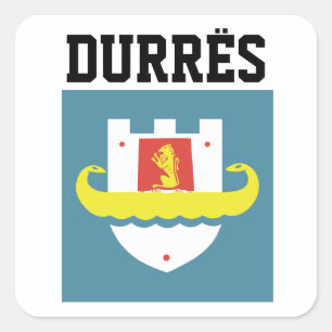 Siegel Durrës, Albanien Quadratischer Aufkleber