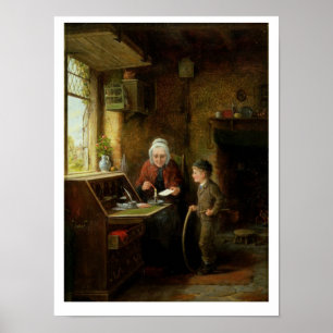 Siegel eines Buchstaben, 1890 (Öl auf Tafel) Poster