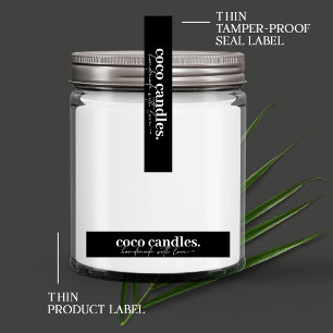 Siegel-Etikett mit dünner Kerze Etiketten