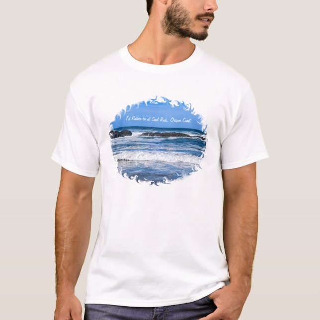 Siegel-Felsen-Oregon-Küste auf pazifischem Ozean T-Shirt (Vorderseite)