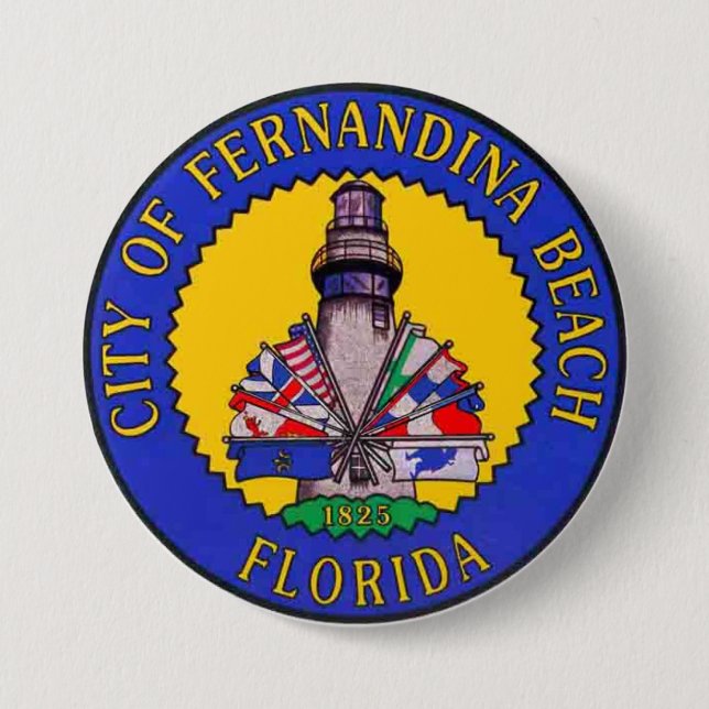 Siegel Fernandina Beach, Florida Button (Vorderseite)