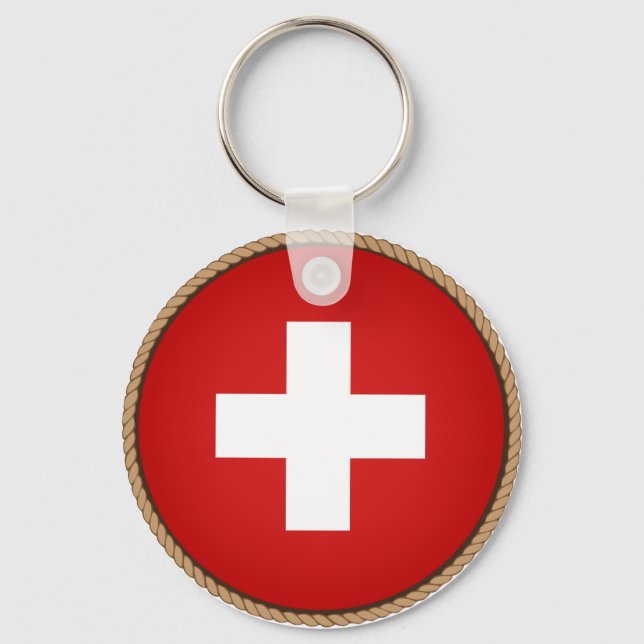 Siegel für coole Schweiz Schlüsselanhänger (Vorderseite)