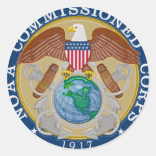 SIEGEL für das von der NOAA beauftragte Korps Runder Aufkleber