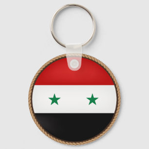 Siegel für die coole Flagge Syriens Schlüsselanhänger