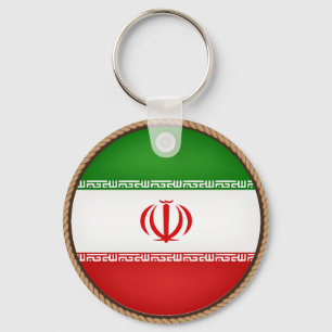 Siegel für die coole iranische Flagge Schlüsselanhänger
