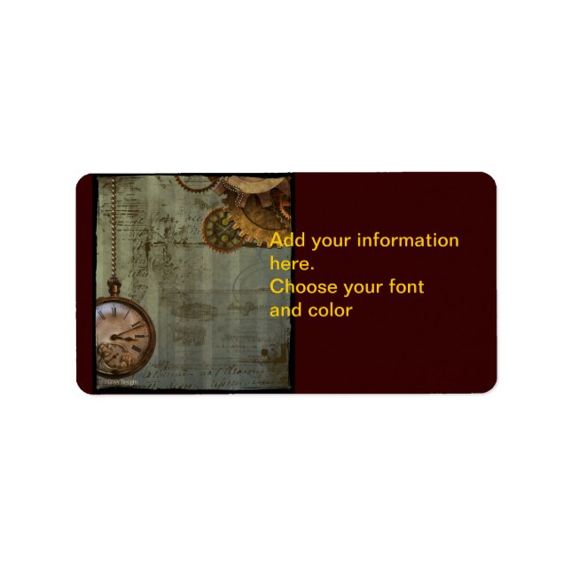 Siegel für die Zeitmaschine Adressaufkleber (Vorne)