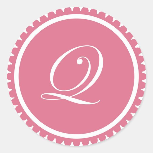 Siegel-Gastgeschenk der ersten Q-Prinzessin rosa M Runder Aufkleber (Vorderseite)