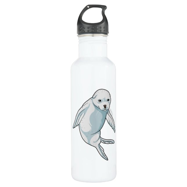 Siegel im Schwimmen Edelstahlflasche (Vorderseite)