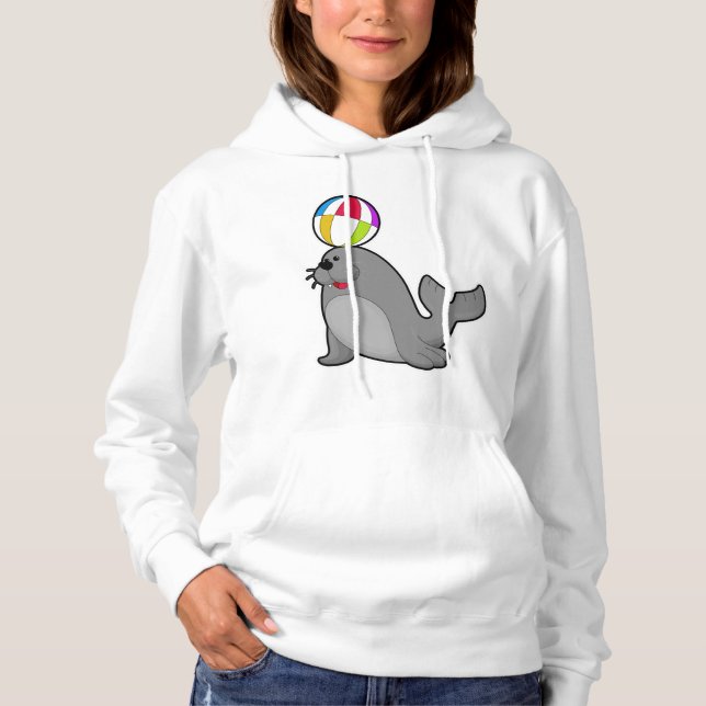 Siegel im Wassersport mit Wasserpolo Hoodie (Vorderseite)