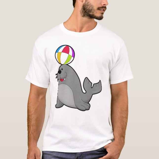 Siegel im Wassersport mit Wasserpolo T-Shirt (Vorderseite)
