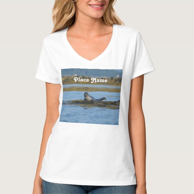 Siegel in Casco Bucht Maine T-Shirt (Vorderseite)