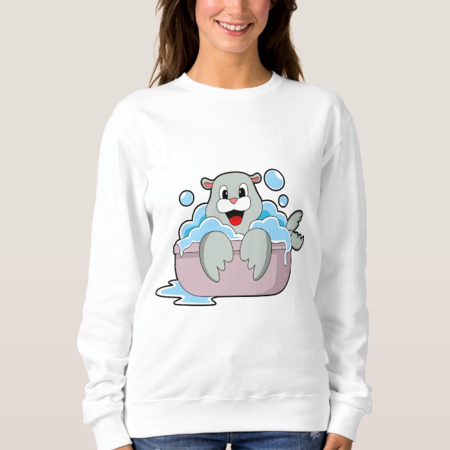 Siegel in der Badewanne Sweatshirt (Vorderseite)