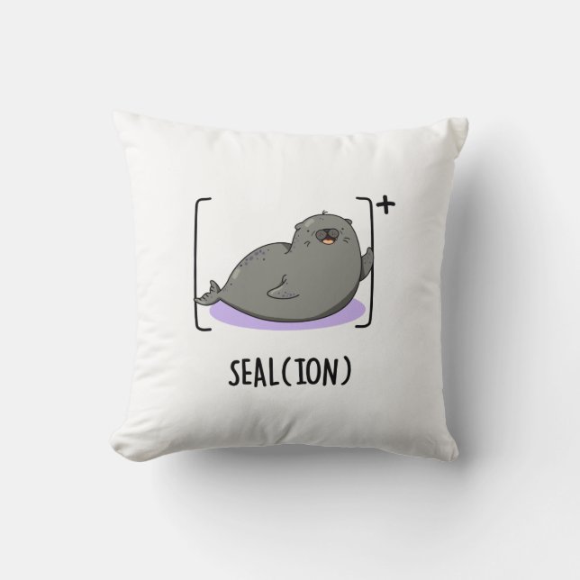 Siegel Ion Funny Sea Lion Pub Kissen (Vorderseite)