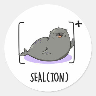 Siegel Ion Funny Sea Lion Pub Runder Aufkleber