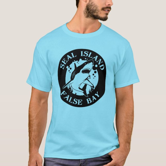 Siegel Island False Bay - Scuba Diving with Haie T-Shirt (Vorderseite)