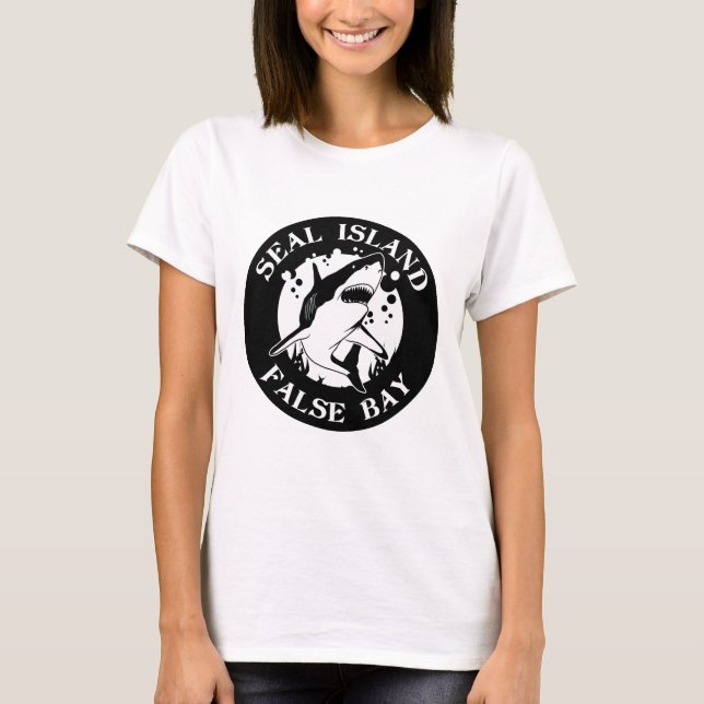 Siegel Island False Bay - Scuba Diving with Haie T-Shirt (Vorderseite)