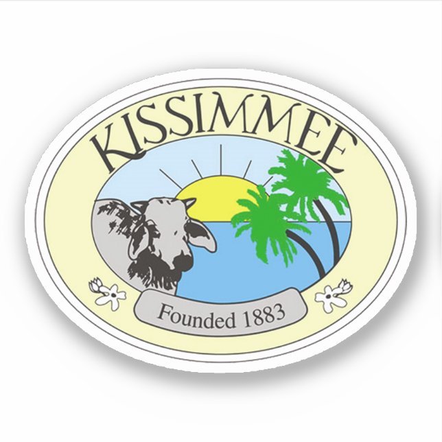 Siegel Kissimmee, Florida Aufkleber (Vorderseite)