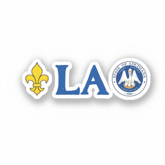 Siegel Louisiana Aufkleber (Vorderseite)