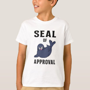 Siegel Meereswelt Tierische Niedliche Seelöwen Si T-Shirt