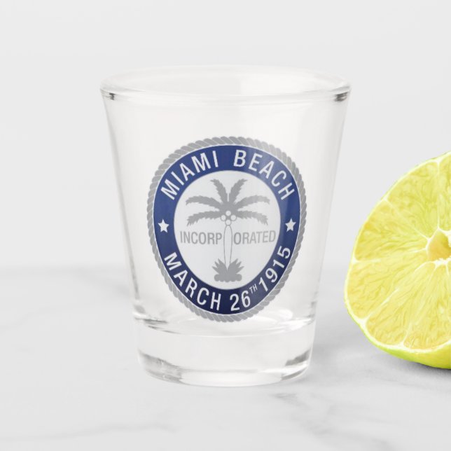 Siegel Miami Beach, Florida Schnapsglas (Vorderseite)