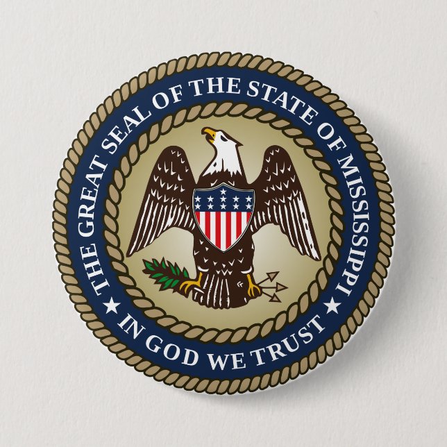 Siegel Mississippi (US-Staat) Button (Vorderseite)