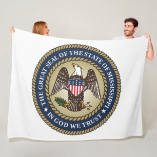 Siegel Mississippi (US-Staat) Fleecedecke