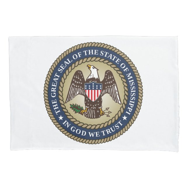 Siegel Mississippi (US-Staat) Kissenbezug (Vorderseite)