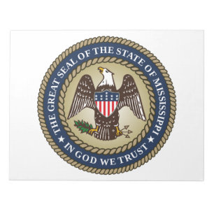 Siegel Mississippi (US-Staat) Notizblock