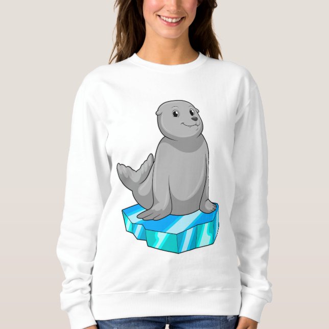 Siegel mit Eisscholle Sweatshirt (Vorderseite)