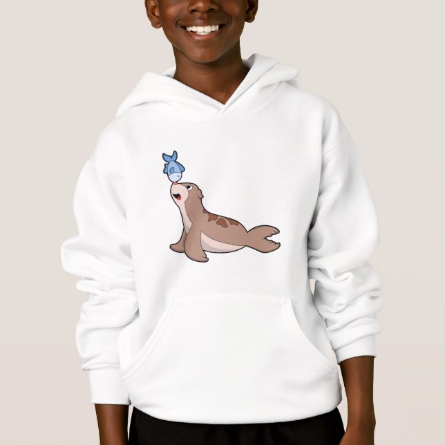 Siegel mit Fisch (2).PNG Hoodie (Vorderseite)