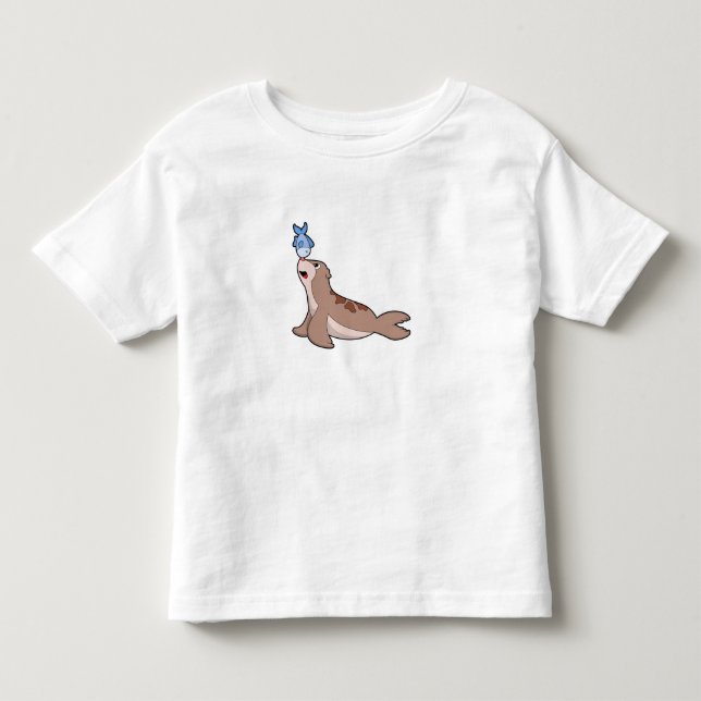 Siegel mit Fisch (2).PNG Kleinkind T-shirt (Vorderseite)