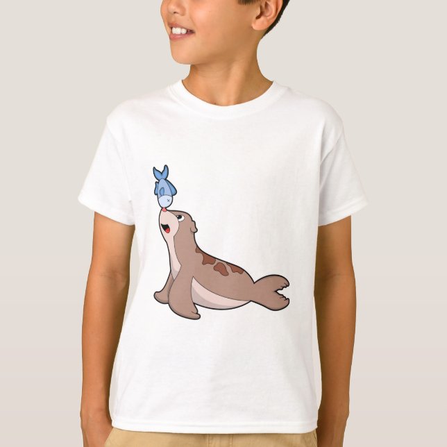 Siegel mit Fisch (2).PNG T-Shirt (Vorderseite)
