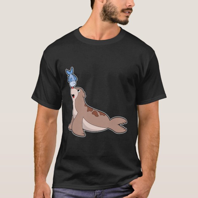 Siegel mit Fisch (2).PNG T-Shirt (Vorderseite)