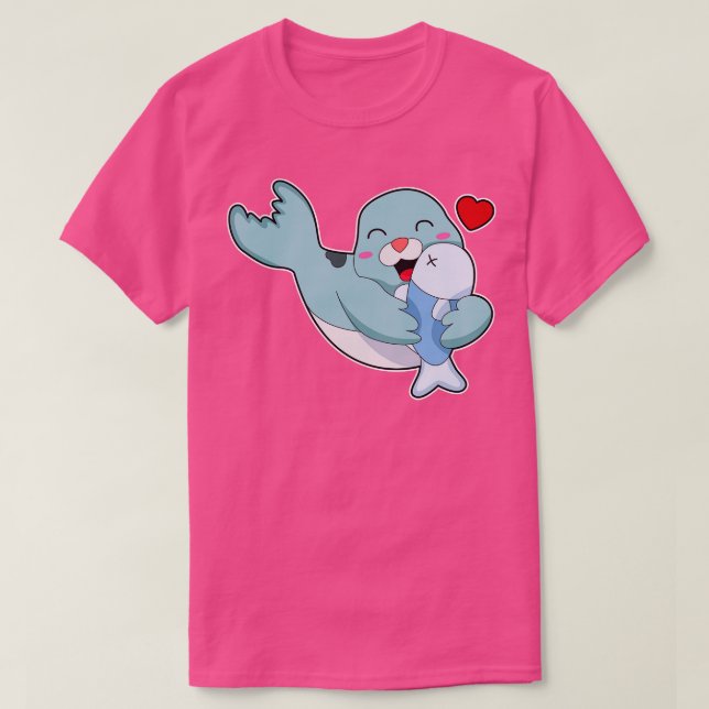 Siegel mit Fisch 5 T-Shirt (Design vorne)
