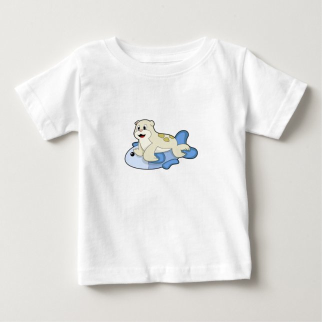 Siegel mit Fisch Baby T-shirt (Vorderseite)