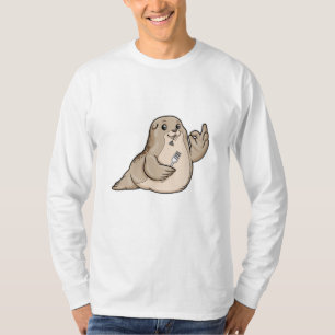 Siegel mit Fisch und Gabel T-Shirt