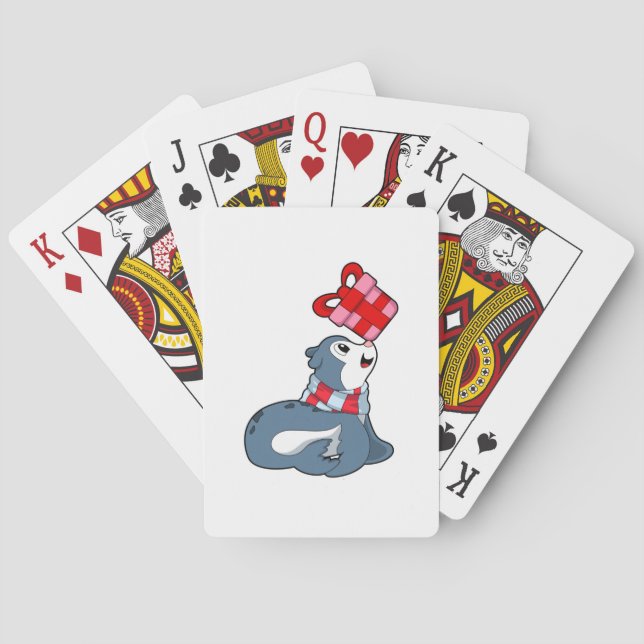 Siegel mit Geschenk Spielkarten (Rückseite)