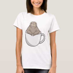 Siegel mit Kaffeetasse T-Shirt