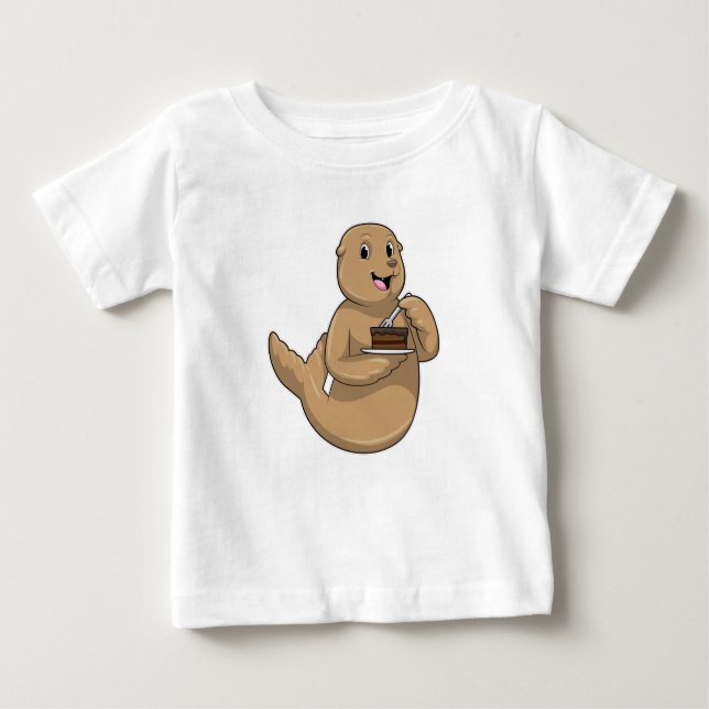 Siegel mit Kuchen Baby T-shirt (Vorderseite)