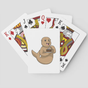 Siegel mit Kuchen Spielkarten