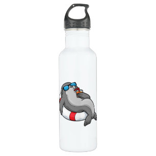 Siegel mit Swim-Ring & Drink Edelstahlflasche