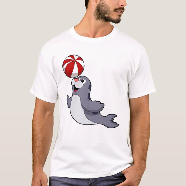 Siegel mit Wasserpolo T-Shirt (Vorderseite)
