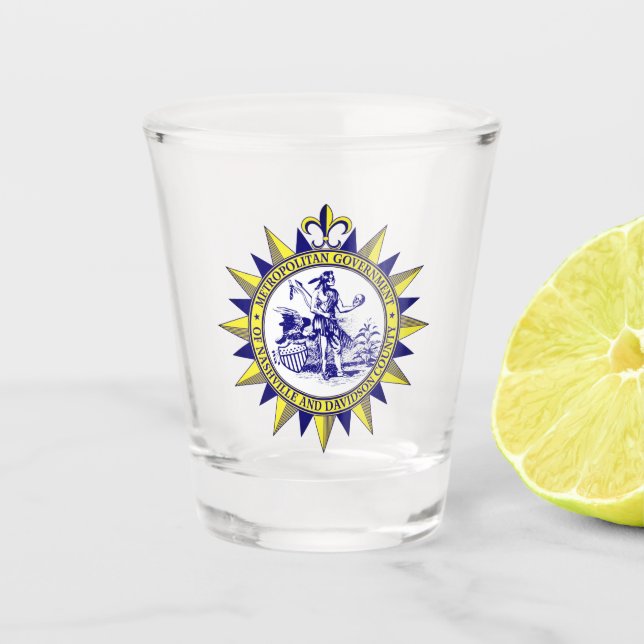 Siegel Nashville, Tennessee Schnapsglas (Vorderseite)