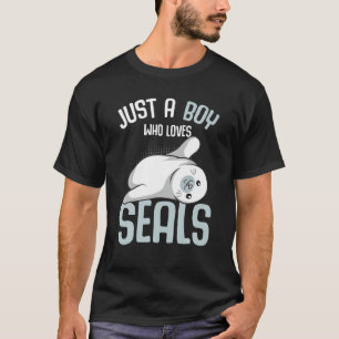 Siegel nur ein Junge, der Siegel Lieben Sea Lion L T-Shirt