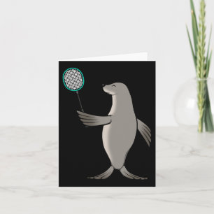 Siegel Playing Badminton Hob Karte