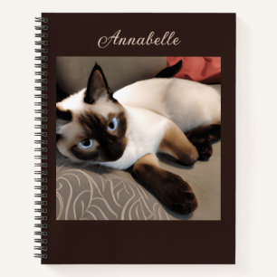 Siegel Point Siamese Cat Portrait Journal Notizbuch
